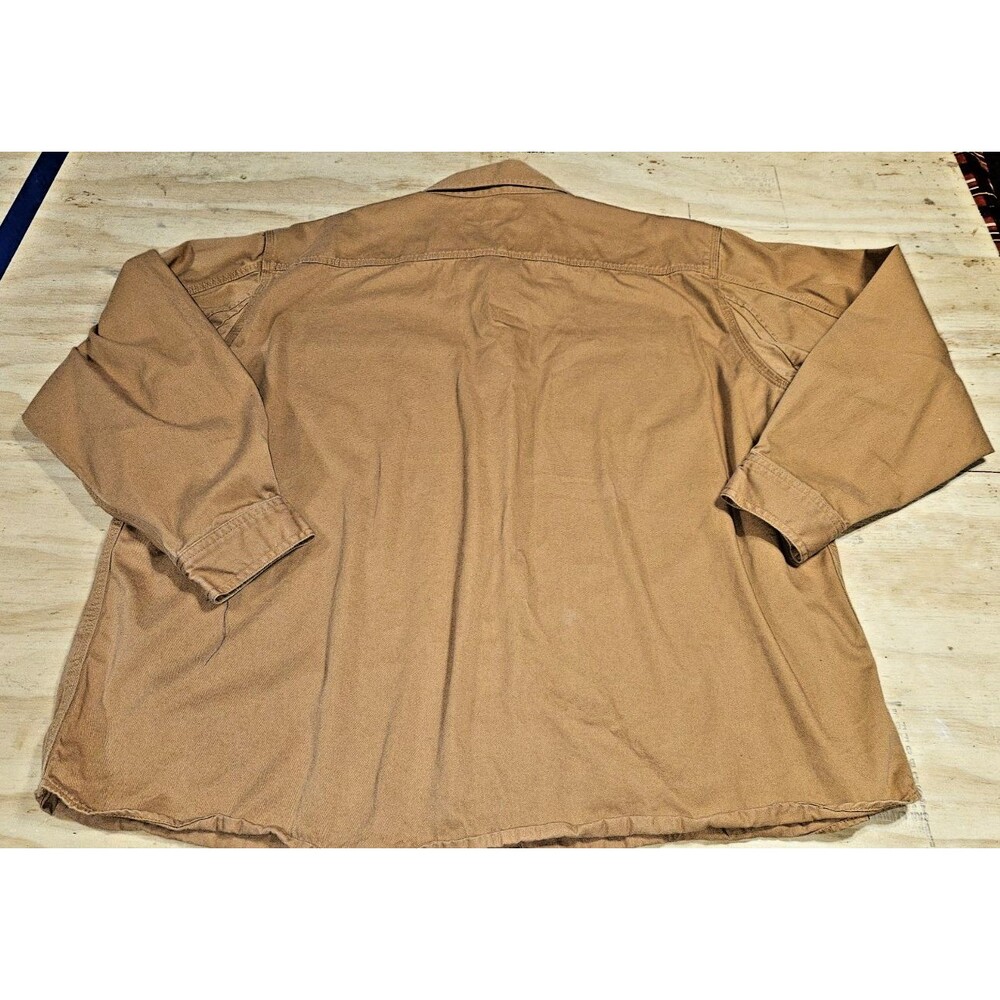 Jesse James Workwear Shirt Men 2XL Industrial Outdoor Button Down Brown Canvas - Picture 12 of 12